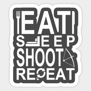Eat Sleep Shoot Repeat (Archery) Sticker